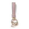Microfiber & Zinc Alloy & Crystal Rhinestone Keychain KEYC-G062-01C-2