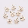 Brass Micro Pave Cubic Zirconia Charms ZIRC-F081-03G-1