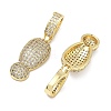 Brass Micro Pave Cubic Zirconia Pendants KK-P345-17G-01-2