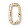 Rack Plating Brass Micro Pave Cubic Zirconia Spring Gate Rings Clasps KK-NH0002-19G-01-1