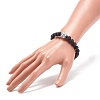 Natural Lava Rock & Synthetic Hematite & Acrylic Beaded Stretch Bracelet BJEW-JB08553-04-2