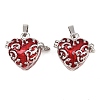 Heart Brass Enamel Prayer Box Pendants KK-24X21-2