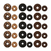 600Pcs 6 Styles Dyed Donut Coconut Beads COCB-FW0001-01-2
