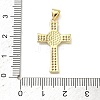 Brass Micro Pave Clear Cubic Zirconia Pendants KK-P350-16G-03-3