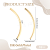 40Pcs Brass Curved Tube Beads KK-PH0015-17A-2