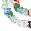 Electroplate Transparent Glass Beads Strands EGLA-Q139-01A-M01-3