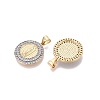 Religion Brass Micro Pave Clear Cubic Zirconia Pendants KK-N287-44GP-01-2