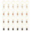 HOBBIESAY 6 Sets Alloy Enamel Wine Glass Charms AJEW-HY0001-49-1