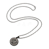Retro Mandala 201 Stainless Steel Box Chain Constellation Pendant Necklaces for Women Men LS-NJEW-M223-01A-3