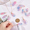 16Pcs Electroplated Raw Rough Natural Quartz Crystal Pendants PALLOY-AB00115-4