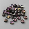 Transparent Electroplated UV Plating Glass Beads GLAA-TAC0024-12D-U-1