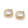 304 Stainless Steel Rhinestone Connector Charms STAS-P453-03G-01-2