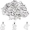 Unicraftale 24Pcs 3 Style 304 Stainless Steel Kitten Pendants STAS-UN0025-76-1