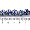 Handmade Blue and White Porcelain Beads Strands PORC-I027-03A-4