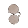 Non-Tarnish 304 Stainless Steel Open Cuff Ring Findings LS-STAS-E124-05K-P-2