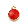 Brass Enamel Charms KK-M301-09G-1