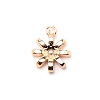 Brass Clear Cubic Zirconia Pendants ZIRC-WH0002-18-2