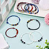 12Pcs 6 Colors Polyester Cord Braided Bracelets Women BJEW-TA0001-23-6