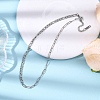 4.5MM 04 Stainless Steel Figaro Chain Paperclip Chain Necklaces NJEW-JN05576-2