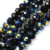 Electroplate Transparent Glass Beads Strands EGLA-A046-01B-05-1