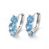 Cubic Zirconia Hoop Earrings EJEW-P213-16P-01-1