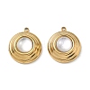 Natural Freshwater Shell Pendants STAS-G397-07G-01-1