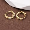 Ring with Letter X 925Sterling Silver Micro Pave Clear Cubic Zirconia Hoop Earrings for Women EJEW-K317-03G-2