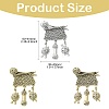 3Pcs 3 Colors Knitting Zinc Alloy Lapel Pins for Backpack Clothes JEWB-CJ0003-56-2