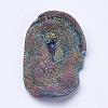 Electroplate Natural Druzy Agate Beads G-P252-01B-2