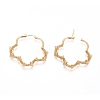 Long-Lasting Plated 304 Stainless Steel Wire Wrapped Hoop Earrings EJEW-D250-03A-G-2