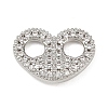 Brass Micro Pave Clear Cubic Zirconia Links Connector Charms KK-K413-06P-1
