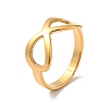 Ion Plating(IP) 201 Stainless Steel Infinity Finger Ring for Women RJEW-G266-13G-3
