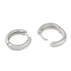 Rack Plating Ring Brass Micro Pave Cubic Zirconia Hoop Earrings EJEW-Z059-12P-01-2