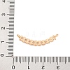Brass Micro Pave Clear Cubic Zirconia Pendants X-KK-C076-21G-3