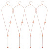 304 Stainless Steel Rose Flower Chain Necklaces NJEW-TAC0021-2
