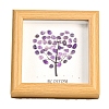 Natural Amethyst Square with Heart Tree Photo Frame Stands PW-WG48185-08-1