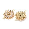 Brass Pave Clear Cubic Zirconia Connector Charms CU-CBA4579-05G-B-3