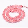 Cherry Quartz Glass Bead Strands G-P256-06-4mm-2