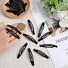 4 Sets Iron Snap Hair Clips AJEW-SC0003-37A-02-3
