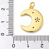 Rack Plating Brass Micro Pave Clear Cubic Zirconia Pendants KK-Z063-31G-3