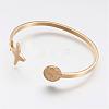 304 Stainless Steel Cuff Bangles BJEW-N0028-02G-2
