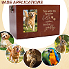 Wooden Pet Memorial Urn Box with Photo Frame CON-WH0100-64A-5