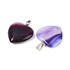 Natural Agate Pendants G-G956-B65-FF-5