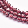 Natural Garnet Beads Strands G-O166-13C-3mm-3