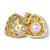 Brass Micro Pave Clear Cubic Zirconia Pendants CU-OY001-46G-1
