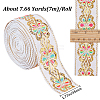 Flat Ethnic Style Embroidery Polyester Ribbons OCOR-WH0067-86C-2