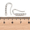 Brass Rhinestone Earring Hooks KK-C261-01B-P-3