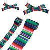 2Rolls 2 Styles Stripe Pattern Printed Polyester Grosgrain Ribbon OCOR-TA0001-37L-9