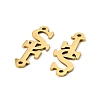 201 Stainless Steel Connector Charms STAS-D380-02G-2