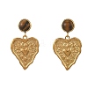 Natural Tiger Eye & 304 Stainless Steel Dangle Earrings for Women EJEW-JE07507-4